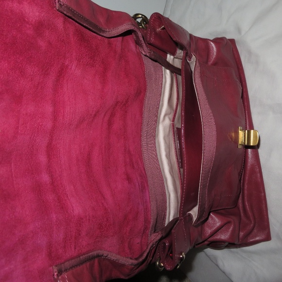 Nina Ricci "Liane" Raspberry Pink Lambskin Bag - Picture 4 of 12